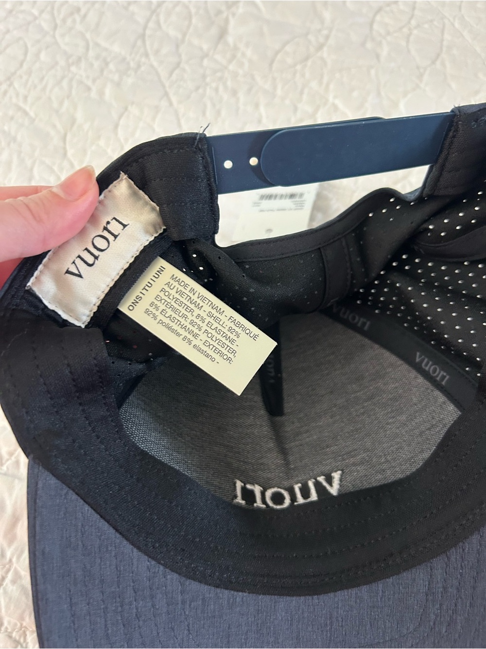 Vuori NWT V1 Water Tech Hat Navy Blue - Picture 3 of 5
